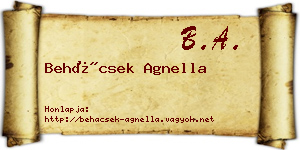 Behácsek Agnella névjegykártya